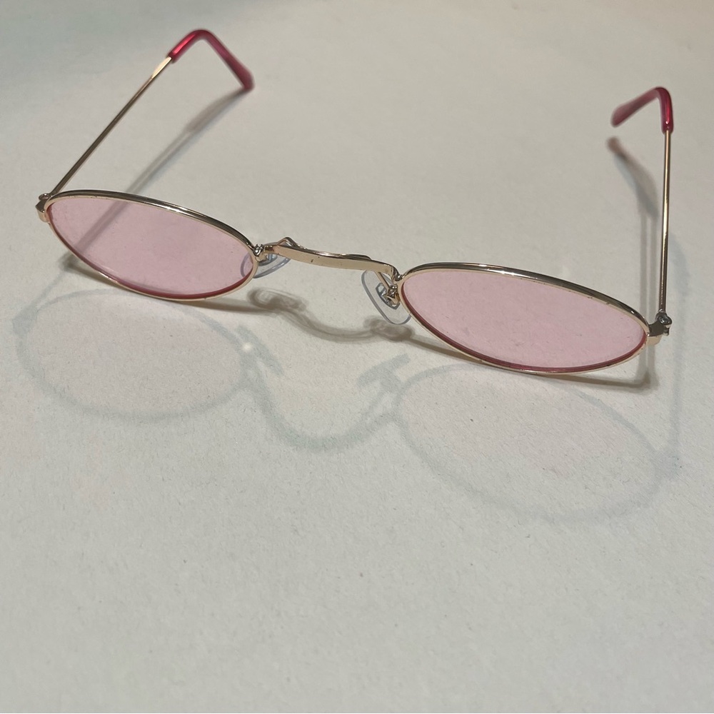 Pink Oval Sunglasses
